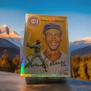 2023 Topps cromo platino aniversario - refractor Topps #445 Ernie Banks/499 - Imagen 1 de 6
