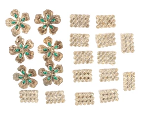 20 Vintage Necklace Charms Parts Repair or Reuse Rhinestones - Picture 1 of 5