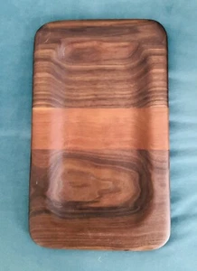 Handmade Walnut & Cherry Solid Wooden Tray. Rectangle Shape. 13”x8”. - Picture 1 of 3