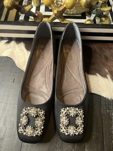 J. Renee’ Dewpoint Satin Schuhe mit Schmucksteinen schwarz 11 - Bild 1 von 8