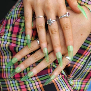 I Scream Nails Step Off - Bright Neon Green Sheer Jelly Transparent Nail Polish - Picture 1 of 2
