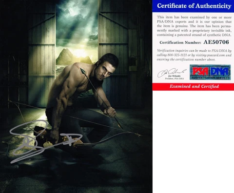 Stephen Amell Signed 11x14 Photo The Arrow PSA/DNA COA Cover