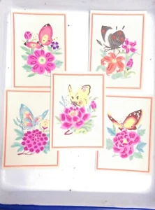 Sobres de papel chino de colección para tarjetas recortadas flores mariposas hechos a mano 5 diseños - Imagen 1 de 11