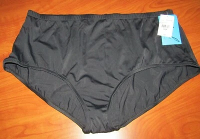 NUEVO AZUL BY MAXINE OF HOLLYWOOD MUJER TRAJE DE BAÑO NEGRO PARTE INFERIOR TALLA 18W 22W 24W Foto 1 de 2