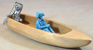 Pequeña canoa de madera excavada para bote - Imagen 1 de 7