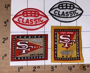 4 VINTAGE SAN FRANCISCO 49ERS NFL FUSSBALL NFL FUSSBALL AUFNÄHER SET - Bild 1 von 1