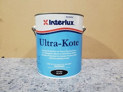 Interlux Ultra-Kote Antifouling Paint Black Y3779U 1 Gallon Slight Rust - Image 1 of 3