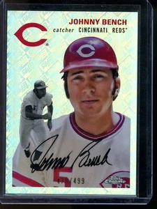 2023 Topps cromo platino aniversario #407 Johnny Bench Topps refractor #/499 - Imagen 1 de 1