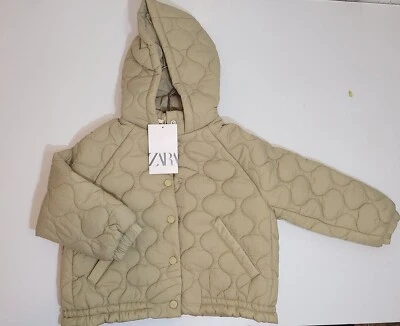 ZARA Abrigo Puffer 4-5 Invierno con Capucha Puños Elásticos 5644 555 Foto 1 de 4