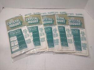 Lot Of 5 Crystal Mount Stamp Mounts  Intermediate Size Y742B HE Harris & Co