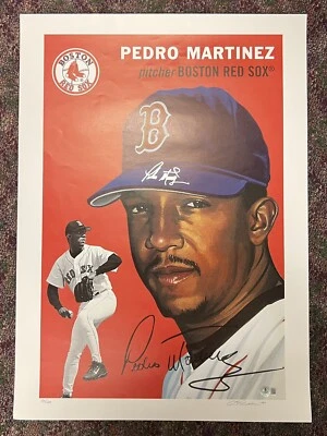 Pedro Martinez Signed Topps 18X25 Lithograph Beckett COA - Image 1 of 4