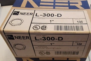 L-300-D QTY 100 DIE CAST LOCKNUTS 1" CONDUIT FITTINGS NEW IN ORIGINAL BOX - Picture 1 of 4