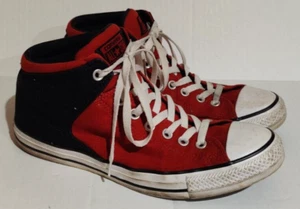 Converse Chuck Taylor Sneaker All Star Street High Brick Red Black Mens Size 10 - Picture 1 of 8