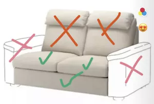 New IKEA LIDHULT Cover for loveseat Sleeper, Gassebol Light Beige 304.051.36 - Picture 1 of 6