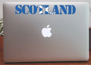 Scotland Outline Flag Map Laptop Bumper Window Sticker Proud to be Scottish - Picture 1 of 4