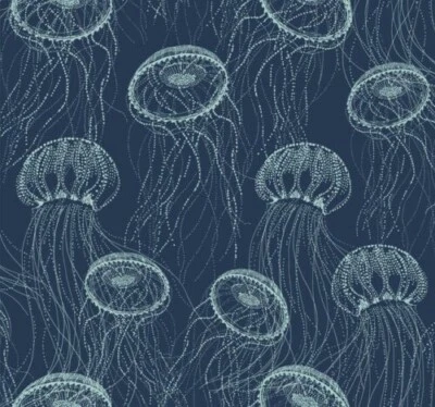 York Wallcoverings CM3326 Atolla Wallpaper - Blue Blue - Image 1 of 2