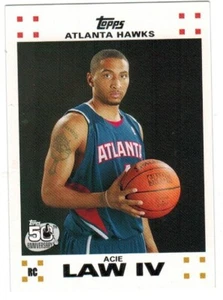 Acie Law IV LOT 2007-08 TOPPS ROOKIE White Border #11 of 14 50TH ANNIVERSARY - Picture 1 of 5