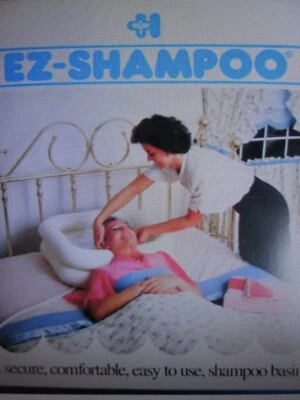EZ-Shampoo  Inflatable Basin 24" W x 20" L x 8" D No-Spill Used Once NEW IN BOX - Image 1 of 3