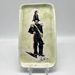 Vintage Italian Ceramic Signed Hand Painted Italian Soldier Wall Hanging/Vanity - Picture 1 of 13