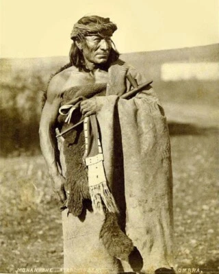 Foto 34 de nativo americano, indio, viejo oeste doblado de pie 8x10 Foto 1 de 2