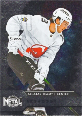Nico Hischier 2020-21 Skybox Metal Universe Hockey All Stars Card #193 Devils - Image 1 of 2