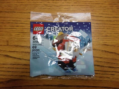 В РУКЕ новый/фактический 2021 СНЯТЫЙ С ПРОИЗВОДСТВА набор Lego Creator Xmas 30580 Santa Claus полиэтиленовый пакет - Изображение 1 из 2