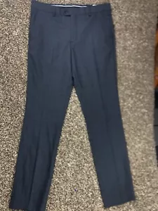 Original Penguin Mens 34x32 Suit Pants Slim Fit Tapered Leg Stretch Wool Blend - Picture 1 of 11