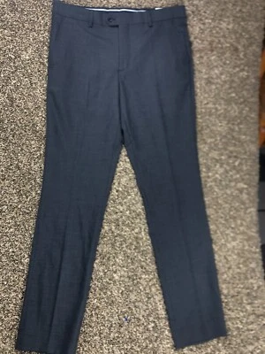 Original Penguin Mens 34x32 Suit Pants Slim Fit Tapered Leg Stretch Wool Blend - Image 1 of 4