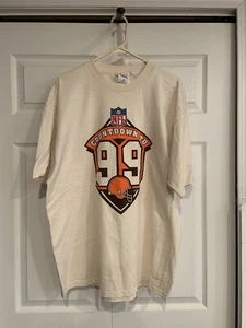 Vntg Cleveland Browns T Shirt Size XL Countdown To 99 When The Browns Returned - Picture 1 of 24