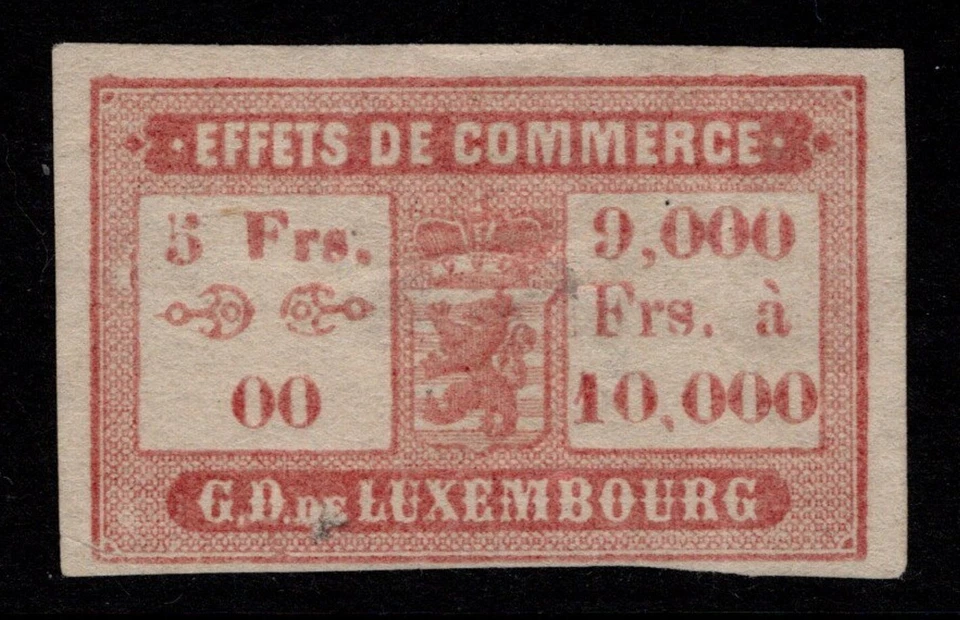 Luxembourg 1880 5f Imperf Rev Light Carmine Mint No Gum - S33847 - Image 1 of 1