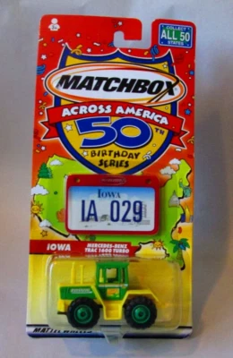 Matchbox Across America 50 Mercedes-Benz Trac 1600 Turbo Tractor / Iowa Plate - Image 1 of 4