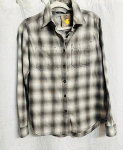 Carhartt Herren Neu mit Etikett schwarz & creme kariert Langarm Button Down Hemd Größe S - Bild 1 von 7