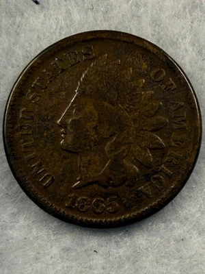 1865 INDIAN HEAD CENT - FREE SHIPPING! - Image 1 of 2