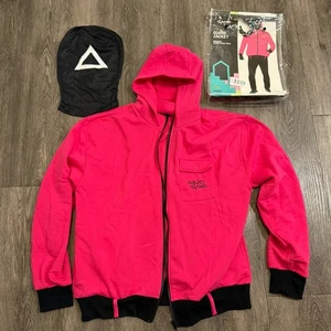 Squid Game Guard Jacke Hoodie & Maske Kostüm Gr. Large Geist Halloween - Bild 1 von 8