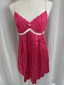 Elle McPherson Pink Lace Top Beige Trimming And Strap Lingerie L - Picture 1 of 8