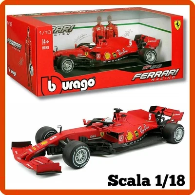 Modellino auto statico scala 1/18 diecast Ferrari SF1000 Vettel Bburago Burago - Immagine 1 di 3