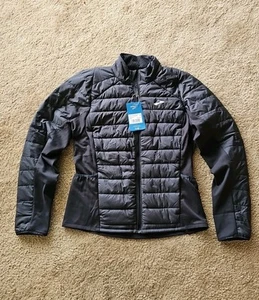 Chaqueta híbrida Brooks Shield para mujer talla 2.0 mediana negra para correr cremallera completa NUEVA - Imagen 1 de 4