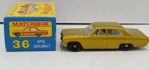 Vintage Matchbox Lesney No. 36 Opel Diplomat In Original Box - Picture 1 of 8