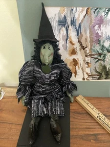 Primitive WITCH DOLL Handmade Halloween Folk Art OOAK Artisan - Picture 1 of 9