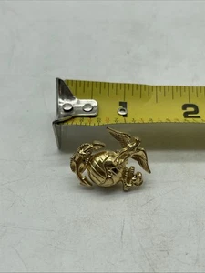 Vintage U.S. Military Navy Collar Pin Screw Back Insignia Gold Tone - Picture 1 of 2