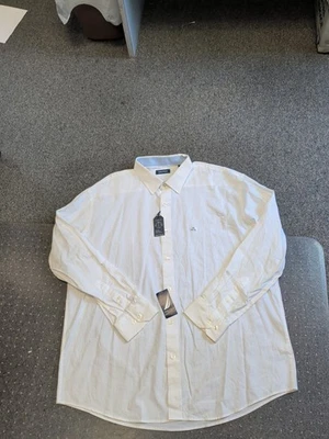 NEW MENS NAUTICA LONG SLEEVE CLASSIC FIT WHITE BUTTON DOWN SHIRT SIZE 18-34/35 - Image 1 of 4