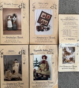 Lot 5 “Hanging By A Thread” Sewing, Stitching, Craft Patterns 8.5- 30” UnCut/Cut - Picture 1 of 12