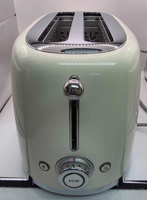 SMEG 50's Retro Style 2 Wide Slice Toaster-Cream - Image 1 of 4