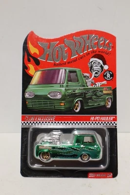 Hot Wheels 1:64 Hi-Po Hauler Holiday Car Red line club Exclusive Green - Image 1 of 3