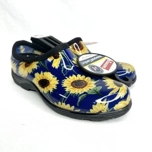 NEW! Sloggers Women’s Waterproof Gardening Shoes Blue Sunflowers Size 7 - Picture 1 of 6
