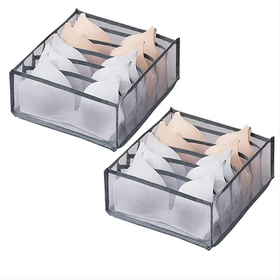 Foldable Drawer Organizer Divider Underwear Clothes Bra Socks Closet Storage Box - Image 1 of 4