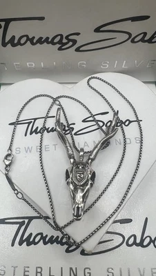 Thomas Sabo Kette & Rebel At Heart Skull Hirsch 🦌 Anhänger Rarität - Bild 1 von 4