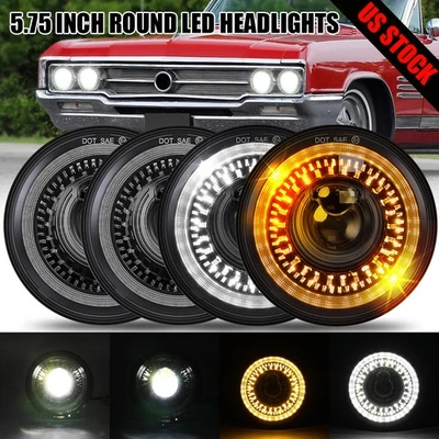 4pcs For Buick Electra Wildcat DOT 5.75" 5-3/4" inch LED Headlights Hi/Lo Beam - Image 1 of 4