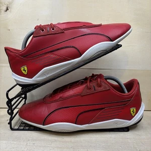 Puma Scuderia Ferrari Trainers Men’s Size 9 Red White Black Lace Up Shoes - Picture 1 of 16