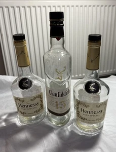 2x Hennessy Flasche 70cl - Leerflasche & Glenfiddich Leerflasche - Bild 1 von 2